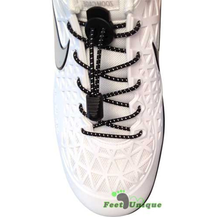 Reflective lock black shoelaces