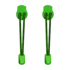 Elastic lock black & green shoelaces Elastic lock black & green shoelaces