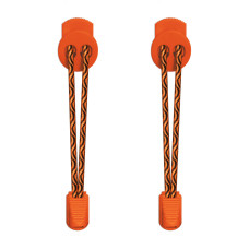 Elastic lock black orange laces Elastic lock black orange laces