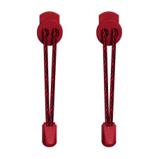 Elastic lock black and red shoelaces Elastic lock black and red shoelaces