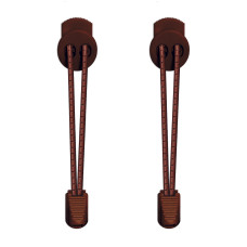 Elastic stripes dark brown shoelaces Elastic stripes dark brown shoelaces