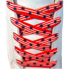 Red With Blue Stars shoelaces Red With Blue Stars shoelaces