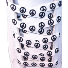 White peace shoelaces White peace shoelaces