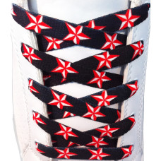 Red stars shoelaces Red stars shoelaces
