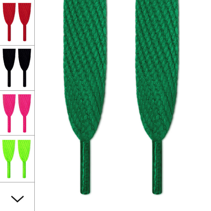 Super wide green shoelaces