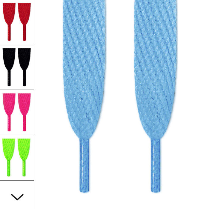 Super wide light blue shoelaces