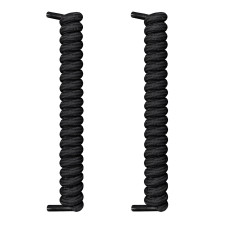 Black curly shoelaces Black curly shoelaces