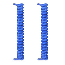Blue curly shoelaces Blue curly shoelaces
