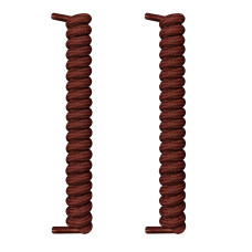 Dark brown curly shoelaces Dark brown curly shoelaces