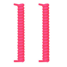 Hot pink curly shoelaces Hot pink curly shoelaces