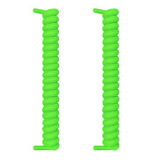 Neon green curly shoelaces Neon green curly shoelaces