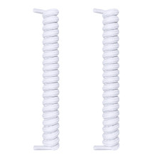White curly shoelaces White curly shoelaces