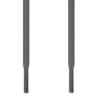 Round dark grey shoelaces