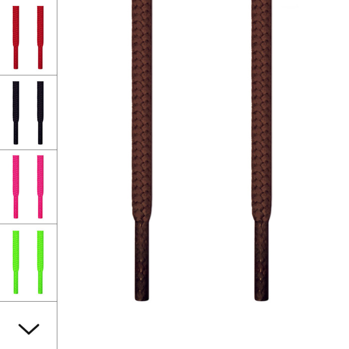 Round dark brown shoelaces