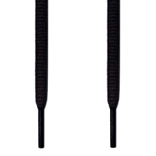 Oval black shoelaces Oval black shoelaces