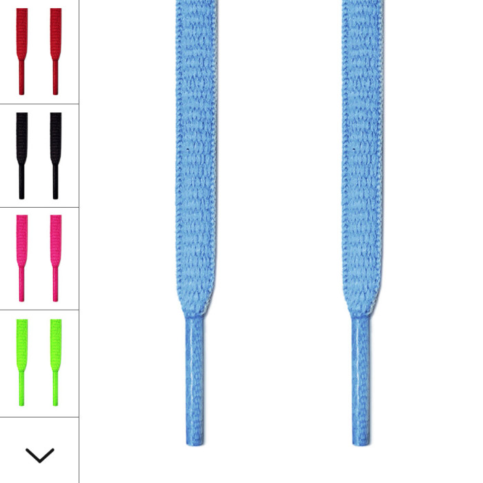 Oval light blue shoelaces