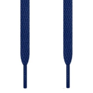 Flat navy blue shoelaces